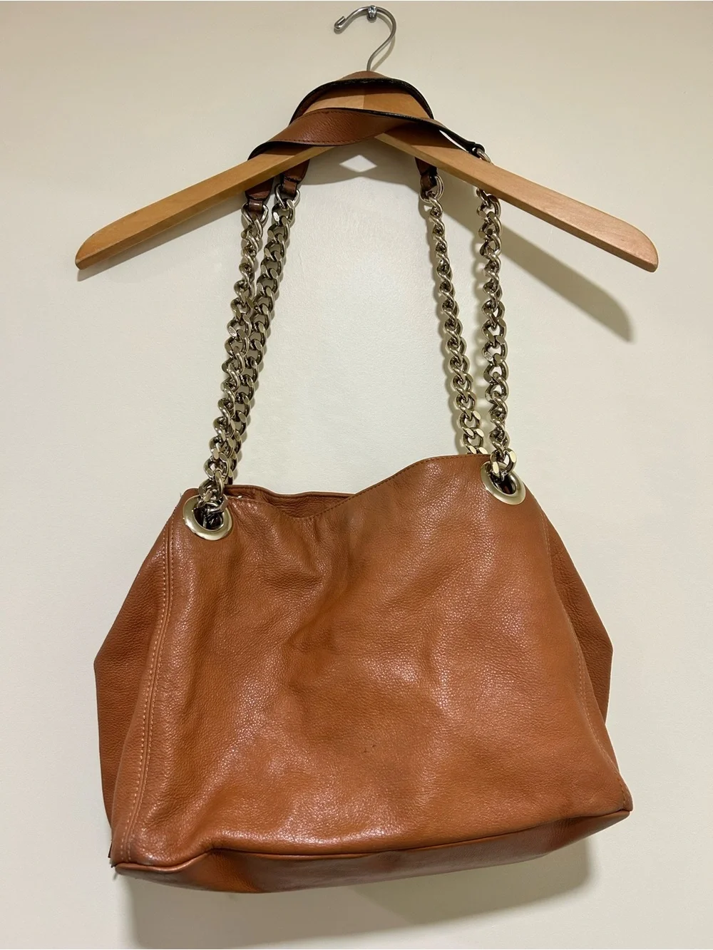 Valentino by Mario Valentino Luisa Italian Tan Brown Shoulder Bag